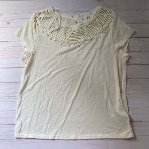 Fancy collar H&M cream color shirt - NWT